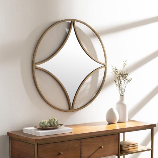Surya Luxley LXL-001 30"H x 30"W x 0.8"D Mirror