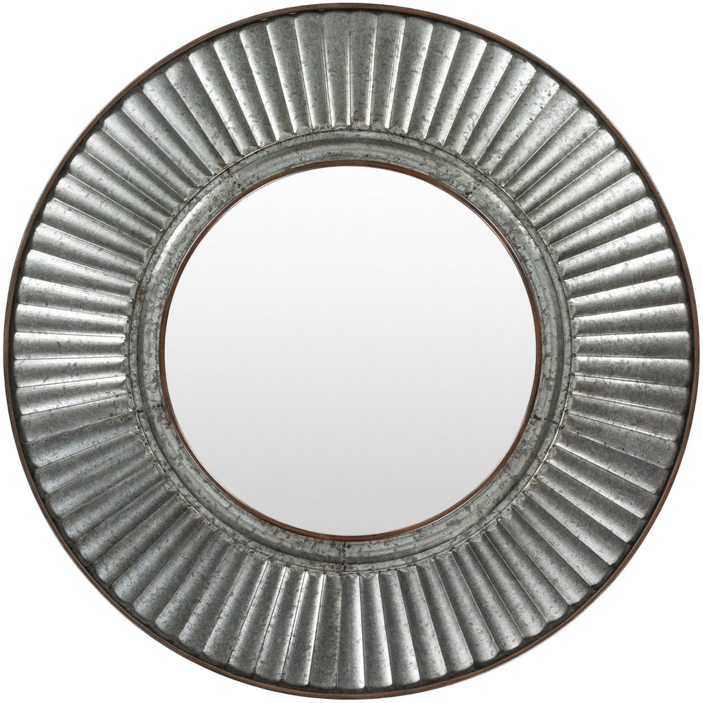 Surya Nadja NJA-001 Metallic - Silver 30"H x 30"W x 2"D Mirror