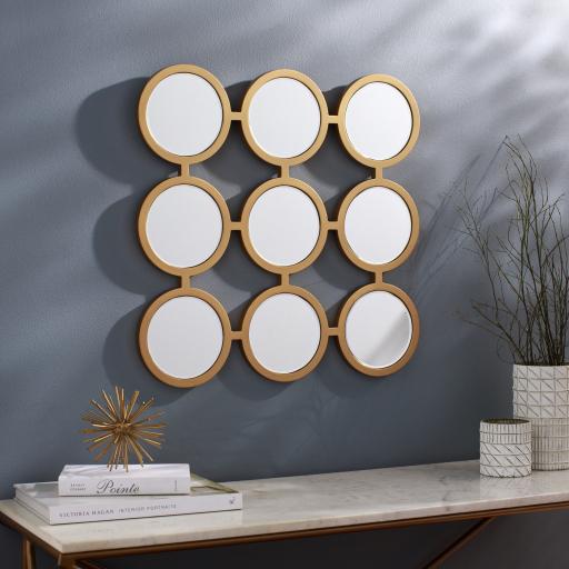 Surya Orbit OBT-001 24"H x 24"W x 0.8"D Mirror