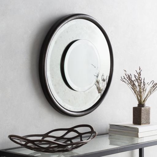Surya Turpin TPN-001 26"H x 26"W x 1.8"D Mirror