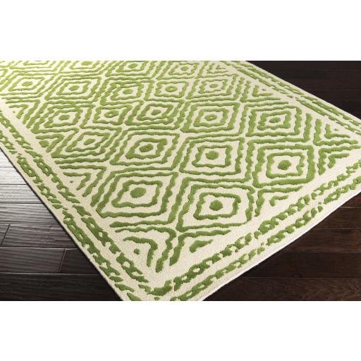 Surya Atlas ATS-1009 Grass Green Light Beige 5' x 8' Rug