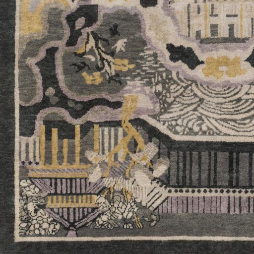 Surya Geisha GES-1006 Charcoal Dark Green 5' x 8' Rug