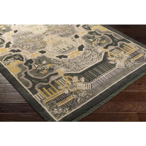 Surya Geisha GES-1006 Charcoal Dark Green 5' x 8' Rug