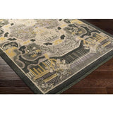 Surya Geisha GES-1006 Charcoal Dark Green 5' x 8' Rug