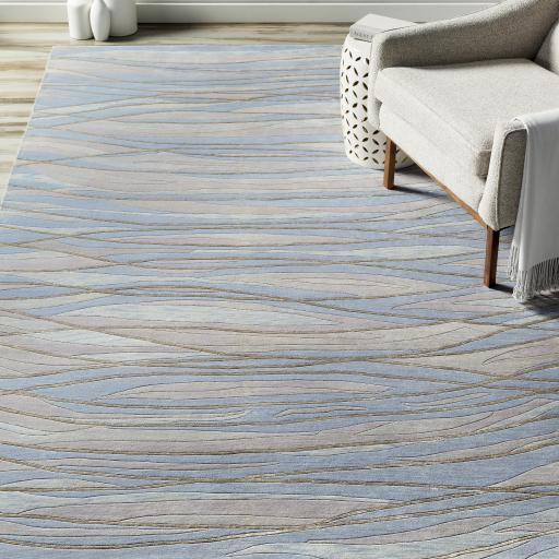 Surya Shibui SH-7406 Brown Light Blue 4' x 6' Rug