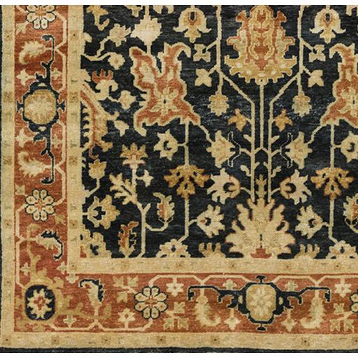 Surya Taj Mahal TJ-6599 Black Brown 8'6" x 11'6" Rug