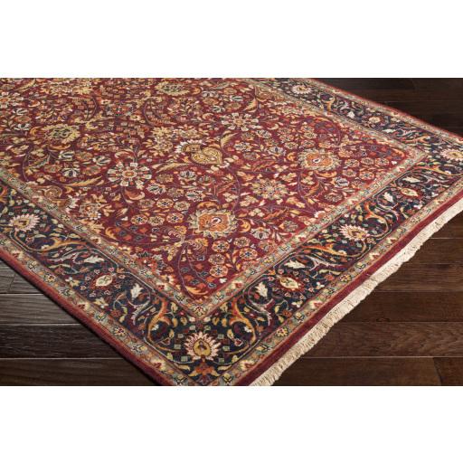 Surya Taj Mahal TJ-6601 Black Brick Red 2' x 3' Rug