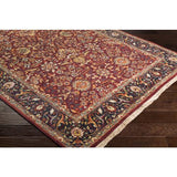 Surya Taj Mahal TJ-6601 Black Brick Red 5'6" x 8'6" Rug