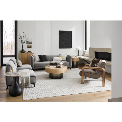 Surya Bruce BRUC-002 Black Medium Gray 31"H x 87"W x 35"D Sofa