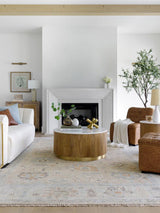 Surya Nems NMS-001 17"H x 36"W x 36"D Accent Table