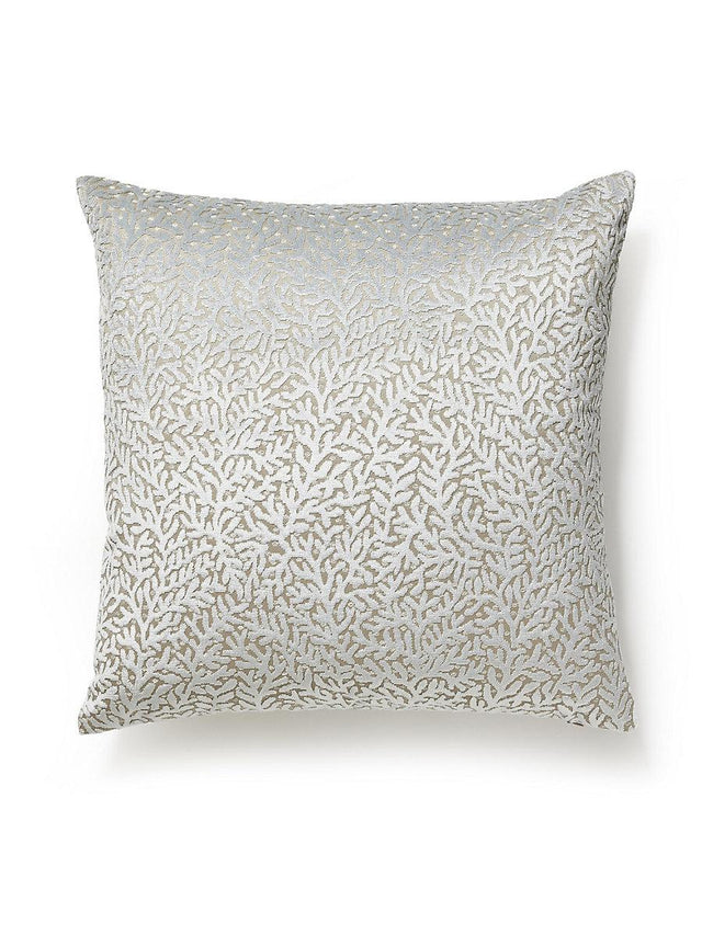 Scalamandre Corallina Velvet 22 X 22 - Blue Mist Decorative Pillow