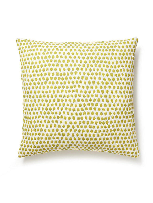 Scalamandre Dot Weave 22 X 22 - Chartreuse Decorative Pillow