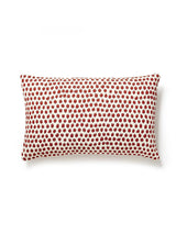 Scalamandre Dot Weave 14 X 22 - Carnelian Decorative Pillow