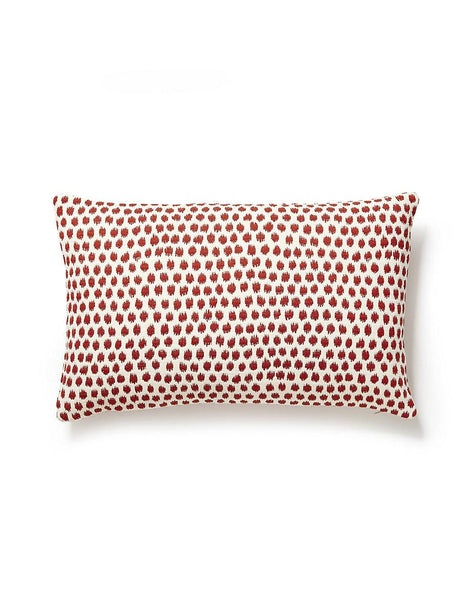 Scalamandre Dot Weave 14 X 22 - Carnelian Decorative Pillow
