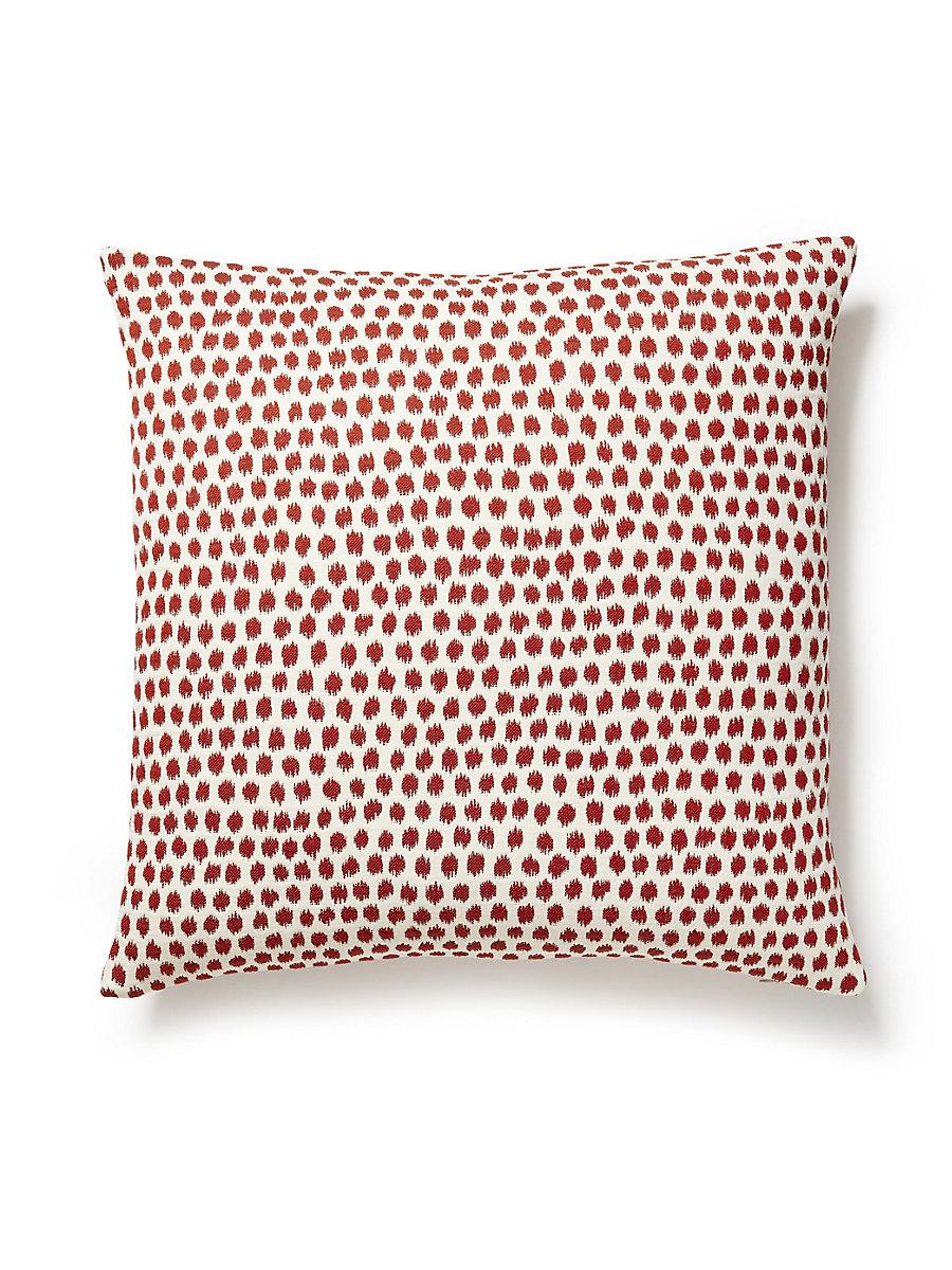Scalamandre Dot Weave 22 X 22 - Carnelian Decorative Pillow
