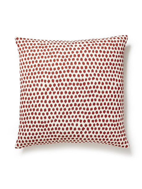 Scalamandre Dot Weave 22 X 22 - Carnelian Decorative Pillow