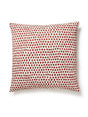 Scalamandre Dot Weave 22 X 22 - Carnelian Decorative Pillow