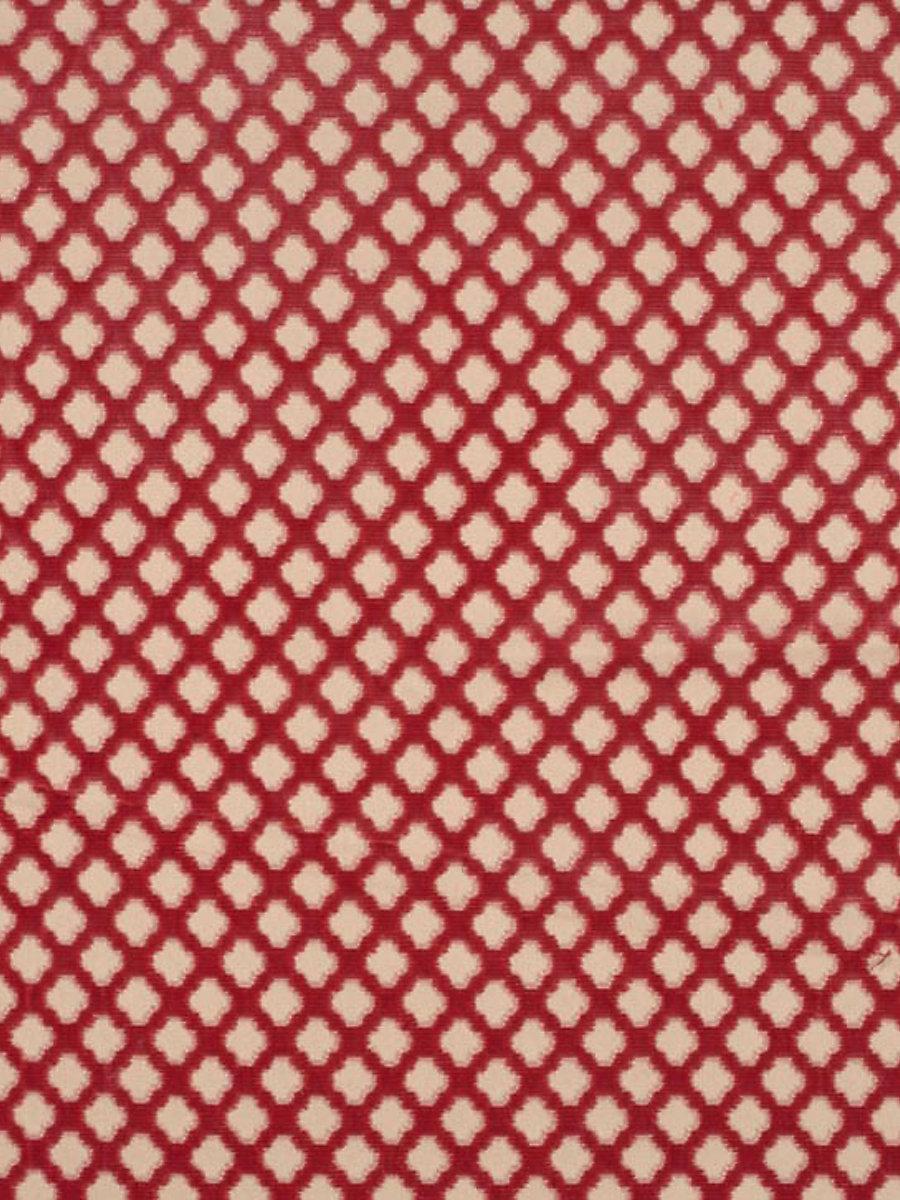 Scalamandre Pomfret | Silk Coral On Beige Fabric