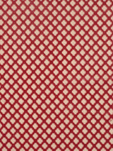 Scalamandre Pomfret | Silk Coral On Beige Fabric