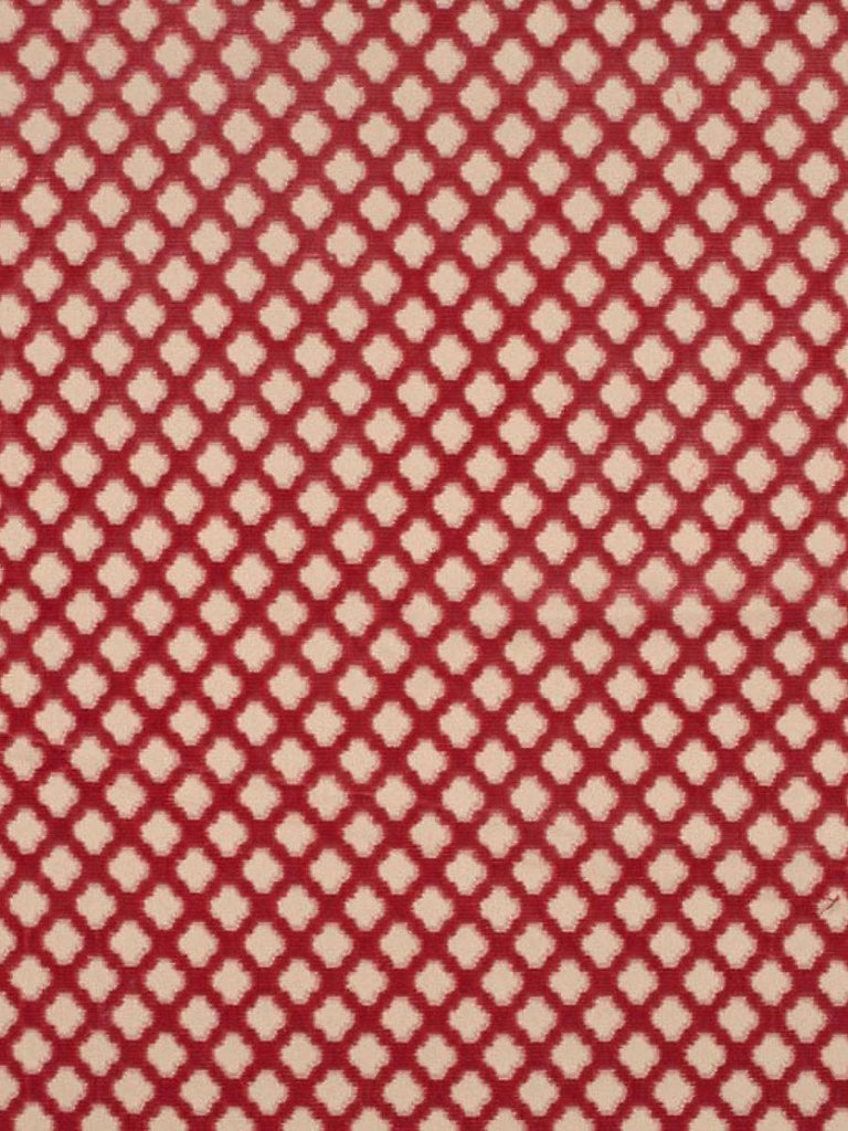 Scalamandre Pomfret - Silk Coral On Beige Fabric