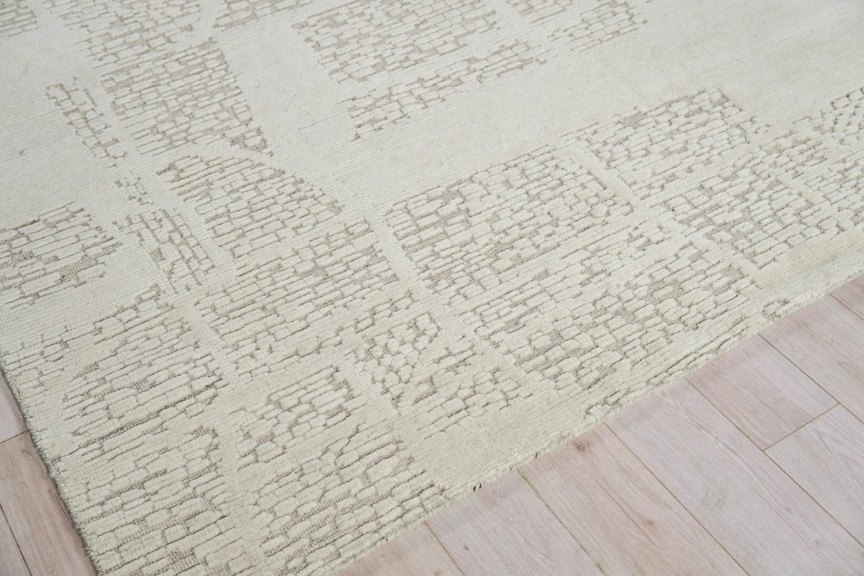 Exquisite Rugs Calexico Handwoven New Zealand Wool 6429 Ivory/Beige 8' x 10' Area Rug