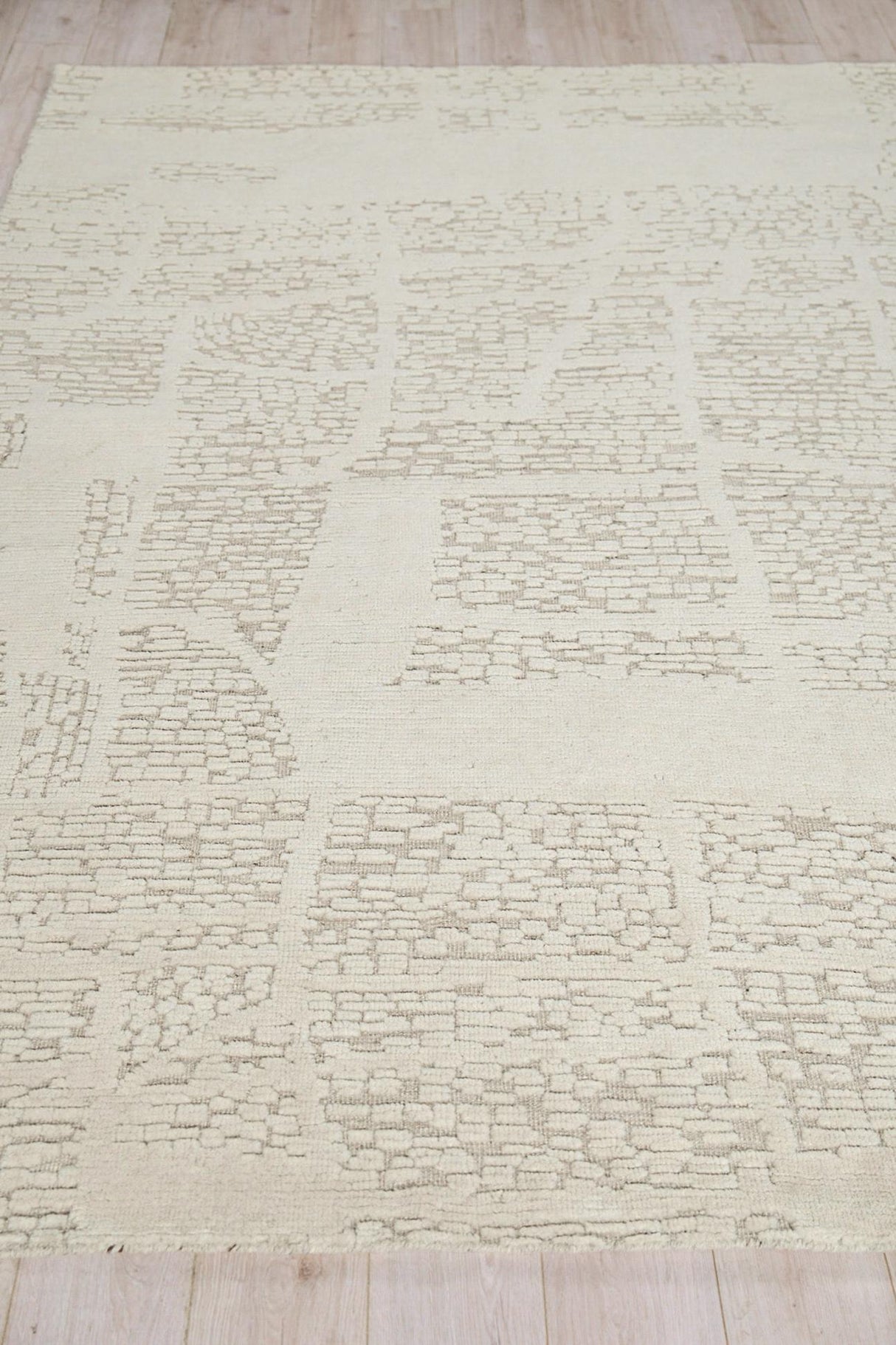 Exquisite Rugs Calexico Handwoven New Zealand Wool 6429 Ivory/Beige 8' x 10' Area Rug