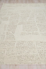 Exquisite Rugs Calexico Handwoven New Zealand Wool 6429 Ivory/Beige 8' x 10' Area Rug
