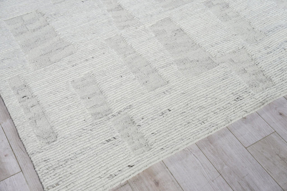 Exquisite Rugs Canyon Handwoven New Zealand Wool 6428 Silver 10' x 14' Area Rug