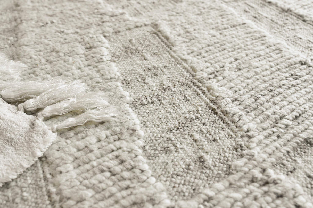 Exquisite Rugs Canyon Handwoven New Zealand Wool 6428 Silver 9' x 12' Area Rug