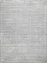 Exquisite Rugs Castelli Handloomed Bamboo Silk and New Zealand Wool 5626 Light Silver 10' x 14' Area Rug