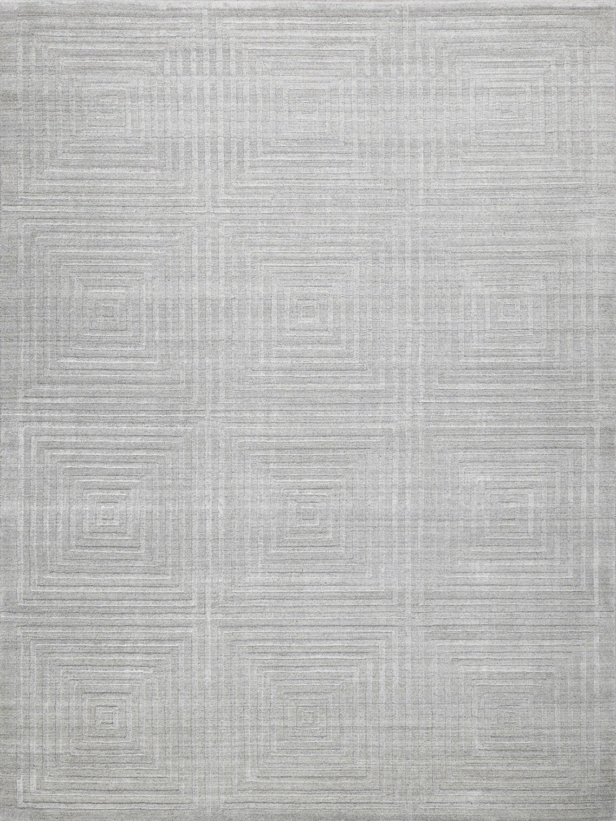 Exquisite Castelli Handloomed Bamboo Silk and New Zealand Wool Light Silver Area Rug 14.0'X18.0' Rug