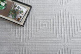 Exquisite Rugs Castelli Handloomed Bamboo Silk and New Zealand Wool 5626 Light Silver 8' x 10' Area Rug