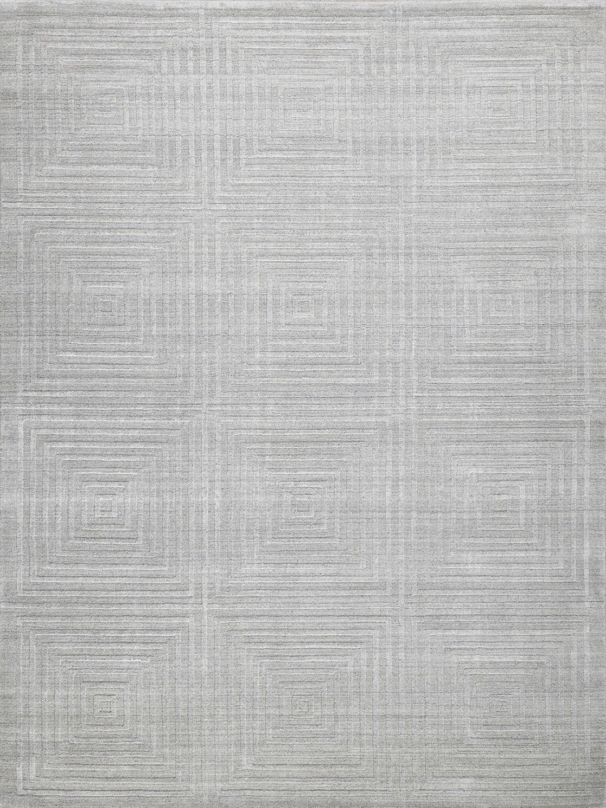 Exquisite Rugs Castelli Handloomed Bamboo Silk and New Zealand Wool 5626 Light Silver 9' x 12' Area Rug
