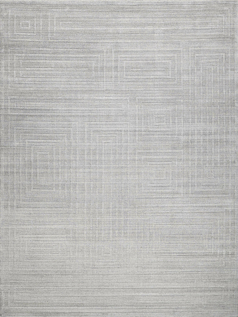 Exquisite Rugs Castelli Handloomed Bamboo Silk and New Zealand Wool 5627 Light Gray 12' x 15' Area Rug