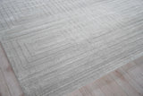 Exquisite Rugs Castelli Handloomed Bamboo Silk and New Zealand Wool 5627 Light Gray 12' x 15' Area Rug