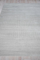 Exquisite Rugs Castelli Handloomed Bamboo Silk and New Zealand Wool 5627 Light Gray 12' x 15' Area Rug