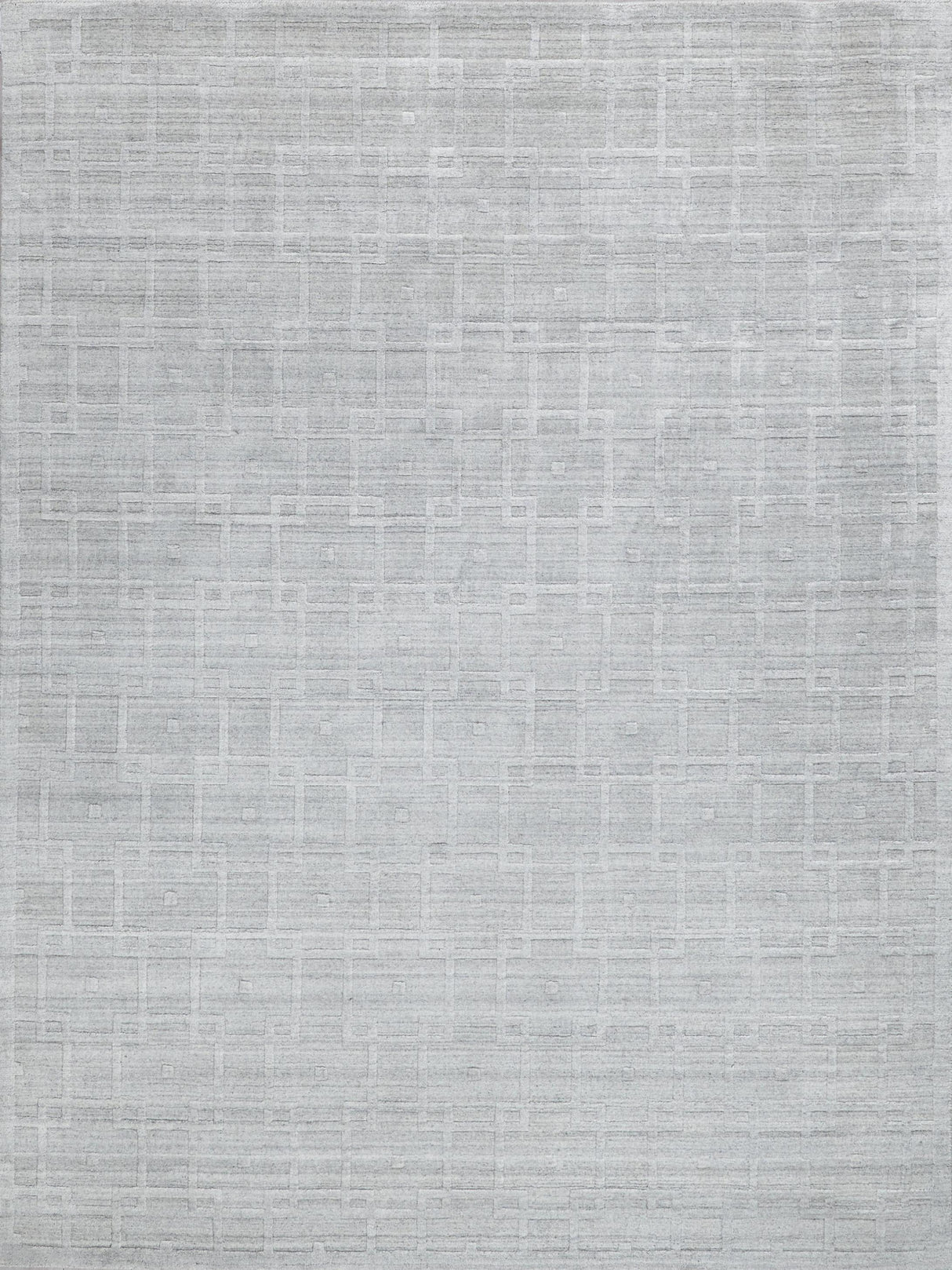 Exquisite Rugs Castelli Handloomed Bamboo Silk and New Zealand Wool 5628 Light Silver 10' x 14' Area Rug