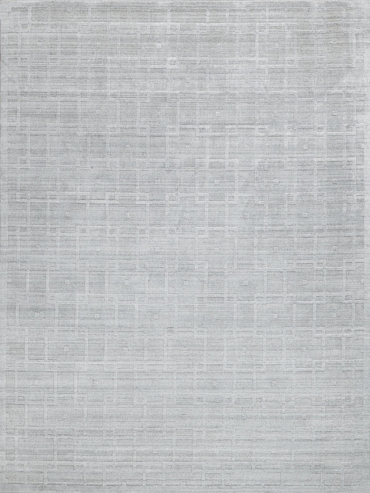 Exquisite Castelli Handloomed Bamboo Silk and New Zealand Wool Light Silver Area Rug 12.0'X15.0' Rug