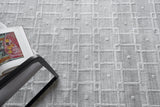 Exquisite Rugs Castelli Handloomed Bamboo Silk and New Zealand Wool 5628 Light Silver 9' x 12' Area Rug