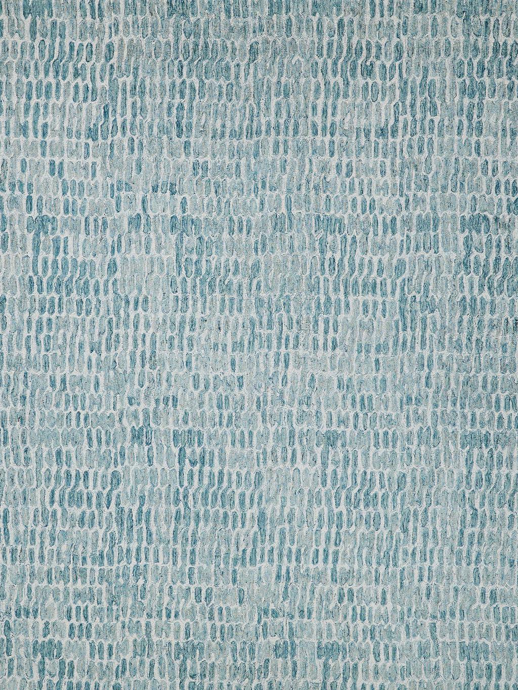 Exquisite Rugs Ink Blot Hand Tufted New Zealand Wool 6308 Turquoise 12' x 15' Area Rug