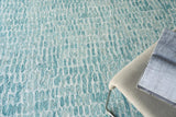 Exquisite Rugs Ink Blot Hand Tufted New Zealand Wool 6308 Turquoise 12' x 15' Area Rug