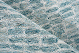 Exquisite Rugs Ink Blot Hand Tufted New Zealand Wool 6308 Turquoise 12' x 15' Area Rug