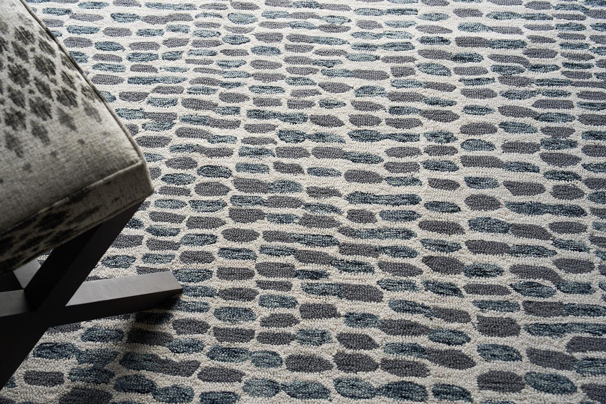 Exquisite Rugs Ink Blot Hand Tufted New Zealand Wool 6310 Black/Gray 12' x 15' Area Rug