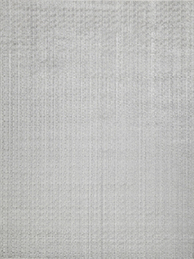 Exquisite Rugs Monroe Silk Handloomed Bamboo Silk and New Zealand Wool 5625 Light Silver 8' x 10' Area Rug