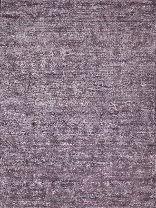 Exquisite Rugs Plush Hand-Knotted Bamboo Silk and Wool 4634 Deep Mauve 8' x 10' Area Rug