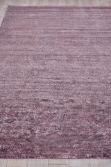Exquisite Rugs Plush Hand-Knotted Bamboo Silk and Wool 4634 Deep Mauve 9' x 12' Area Rug