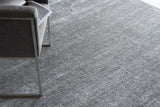 Exquisite Rugs Plush Hand-Knotted Bamboo Silk and Wool 4653 Dark Silver 10' x 14' Area Rug
