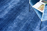 Exquisite Rugs Plush Hand-Knotted Bamboo Silk and Wool 4657 Navy 8' x 10' Area Rug