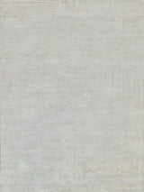 Exquisite Plush Hand-Knotted Bamboo Silk and Wool White Area Rug 9.0'X12.0' Rug