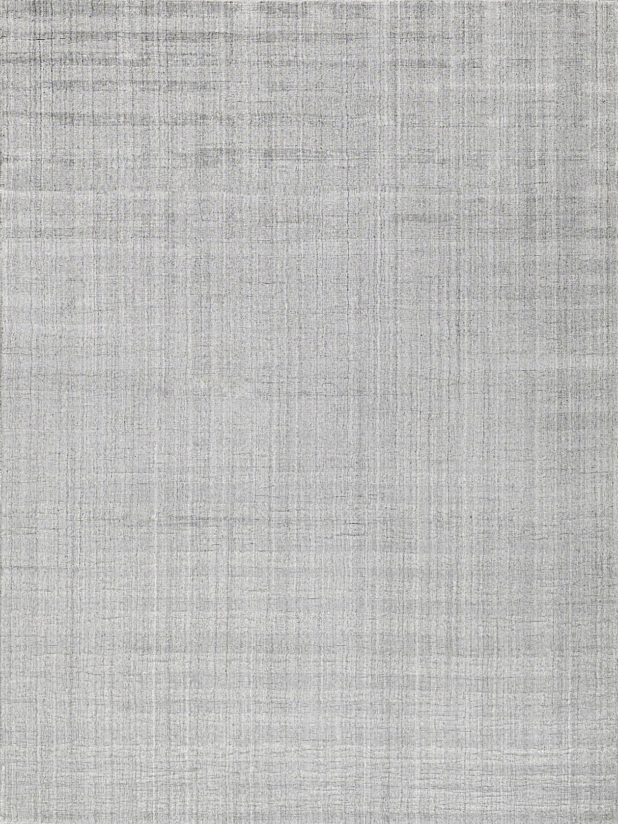 Exquisite Robin Stripe Handloomed Bamboo Silk and New Zealand Wool Light Silver Area Rug 12.0'X15.0' Rug